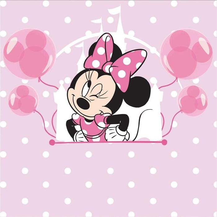 Minnie Mouse Doğum Günü Kare Kişiye Özel Afişi - 2 Boy Seçenekli