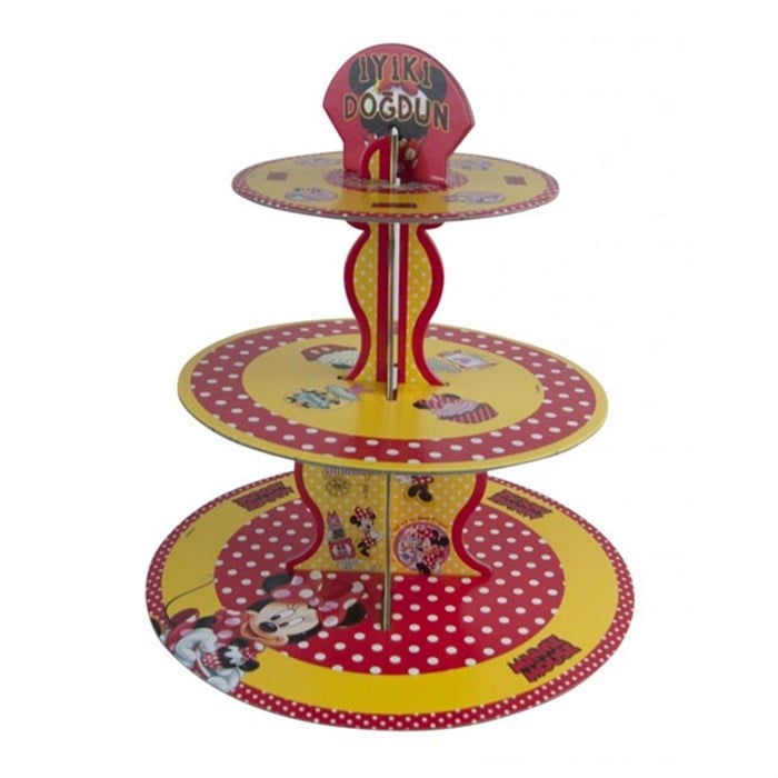Minnie Mouse Doğum Günü Temalı Lisanslı Kek Standı