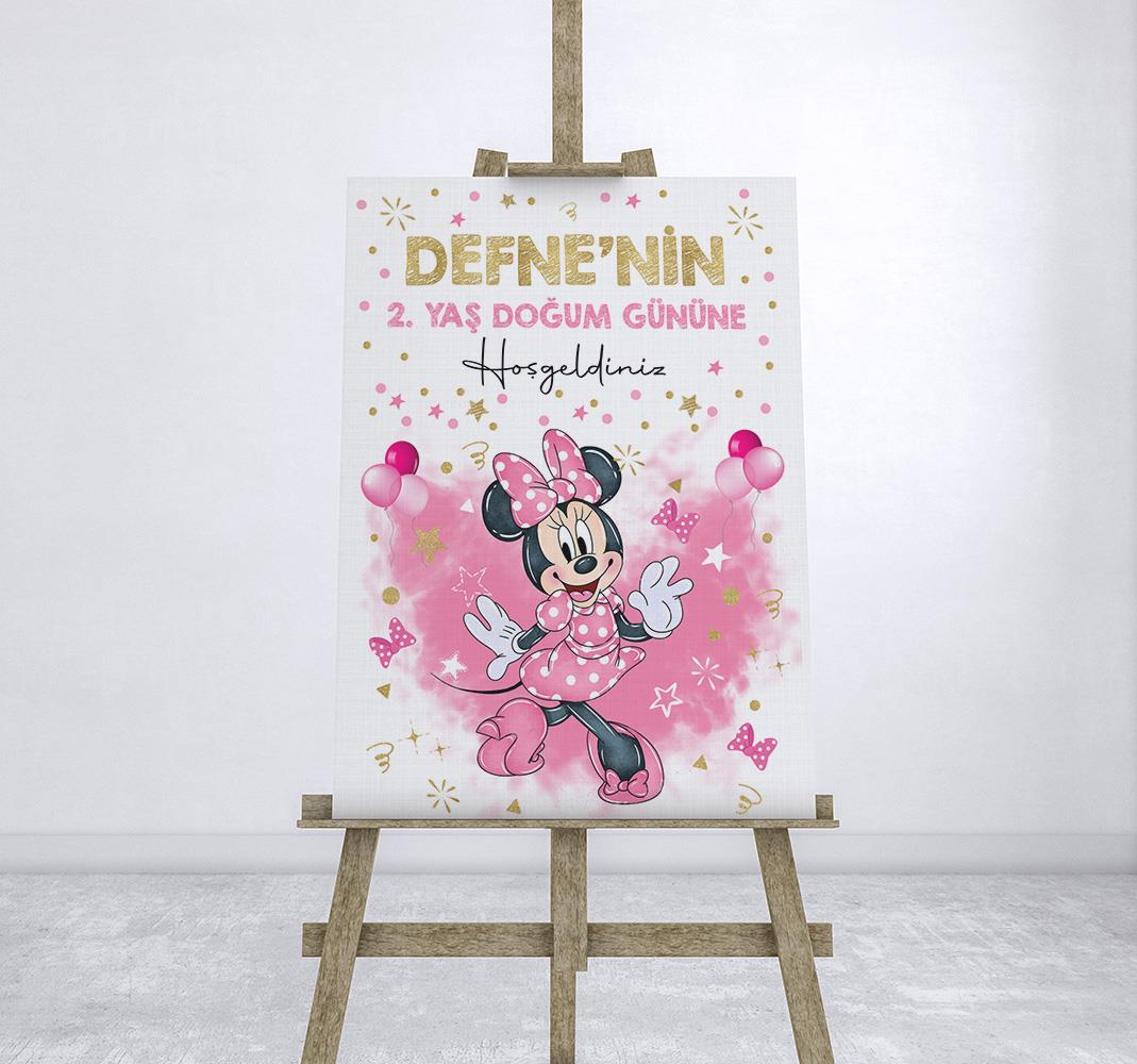 Minnie Mouse Karşılama Panosu Vinil Branda