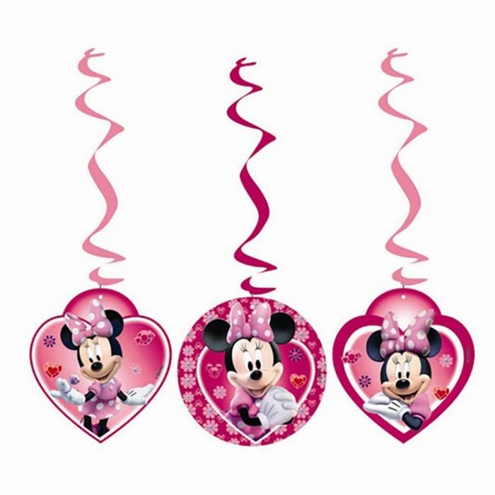 Minnie Mouse Pembe 3'lü Asmalı İp Süs