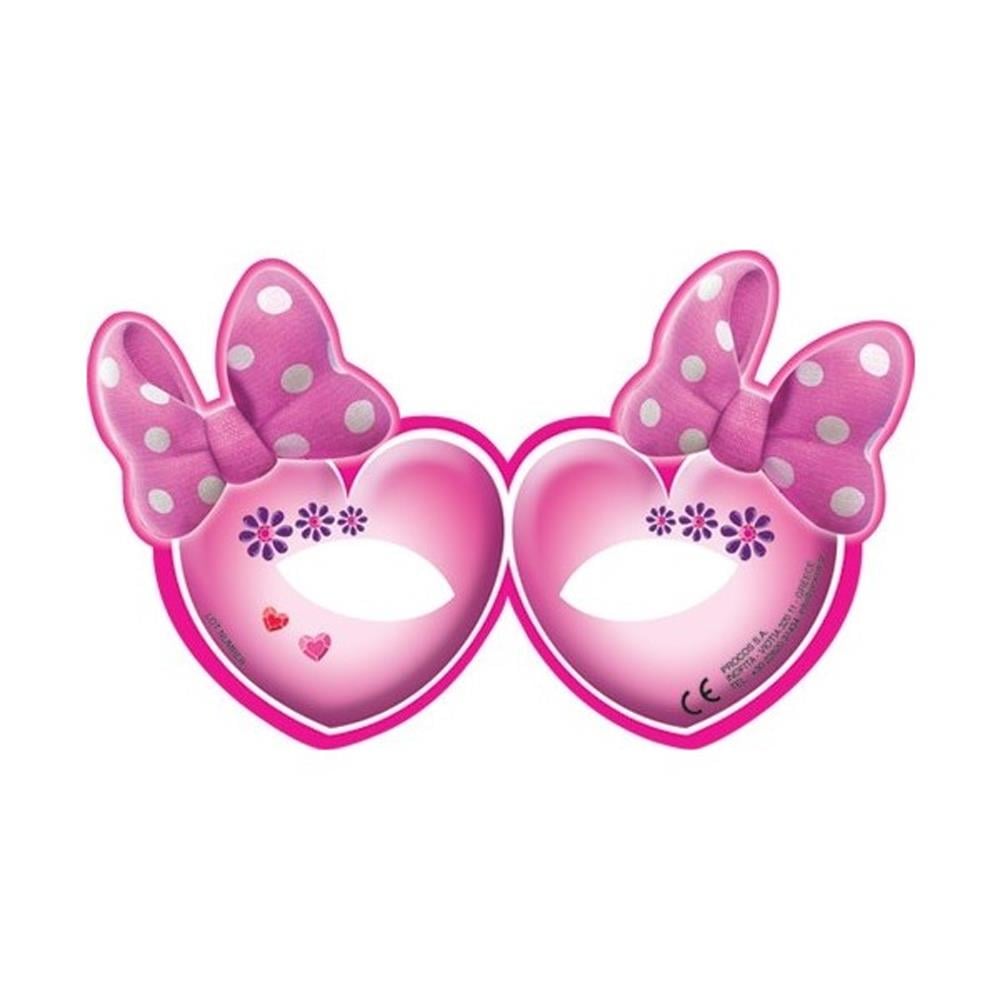 Minnie Mouse Temalı 6'lı Kağıt Maske