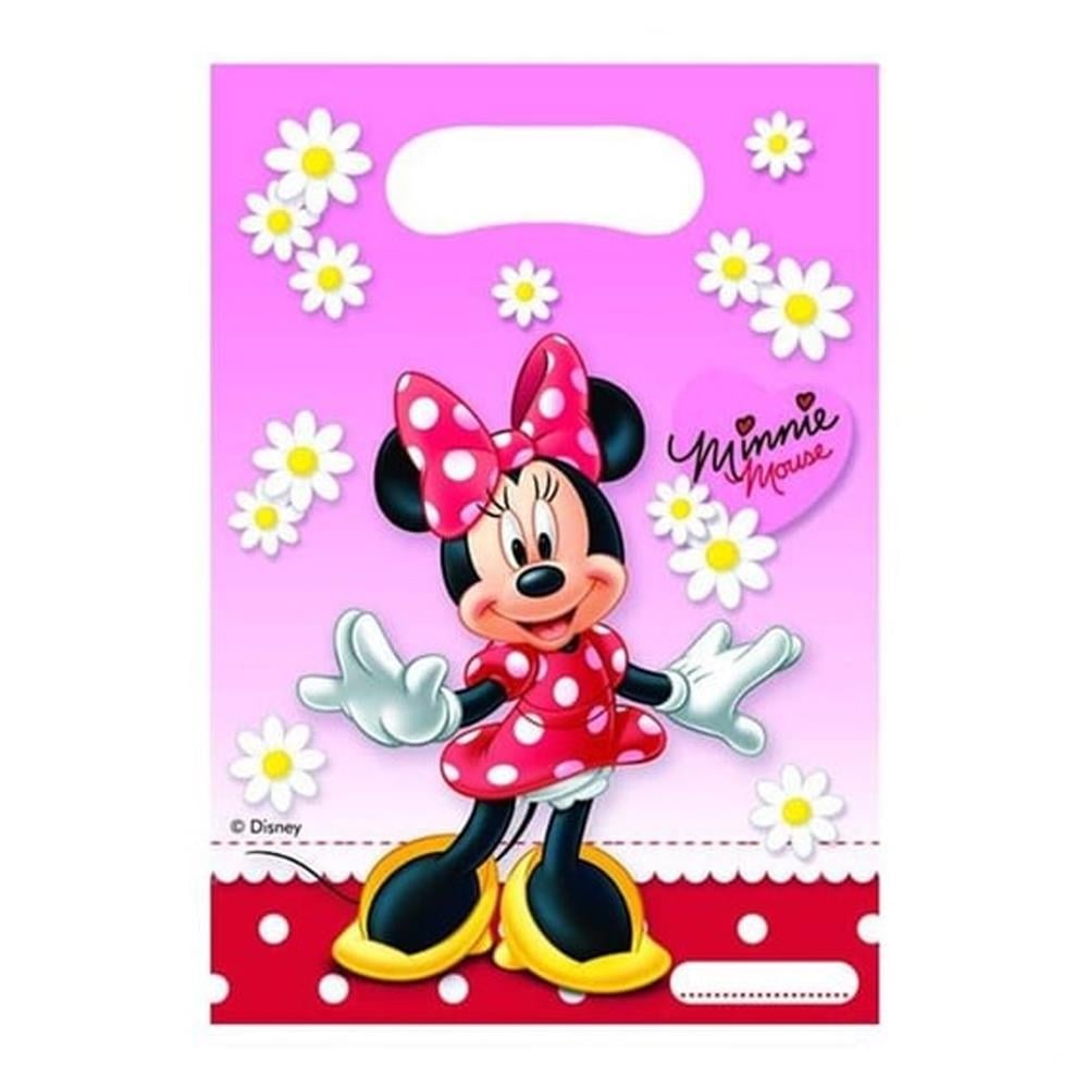 Minnie Mouse Temalı Kırmızı Poşet