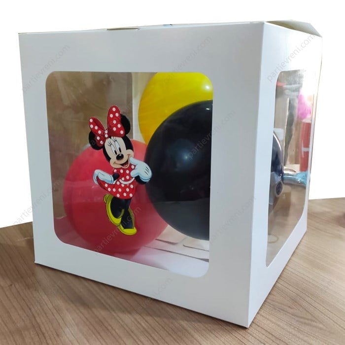 Minnie Mouse Temalı Şeffaf Kutu Seti 25 cm