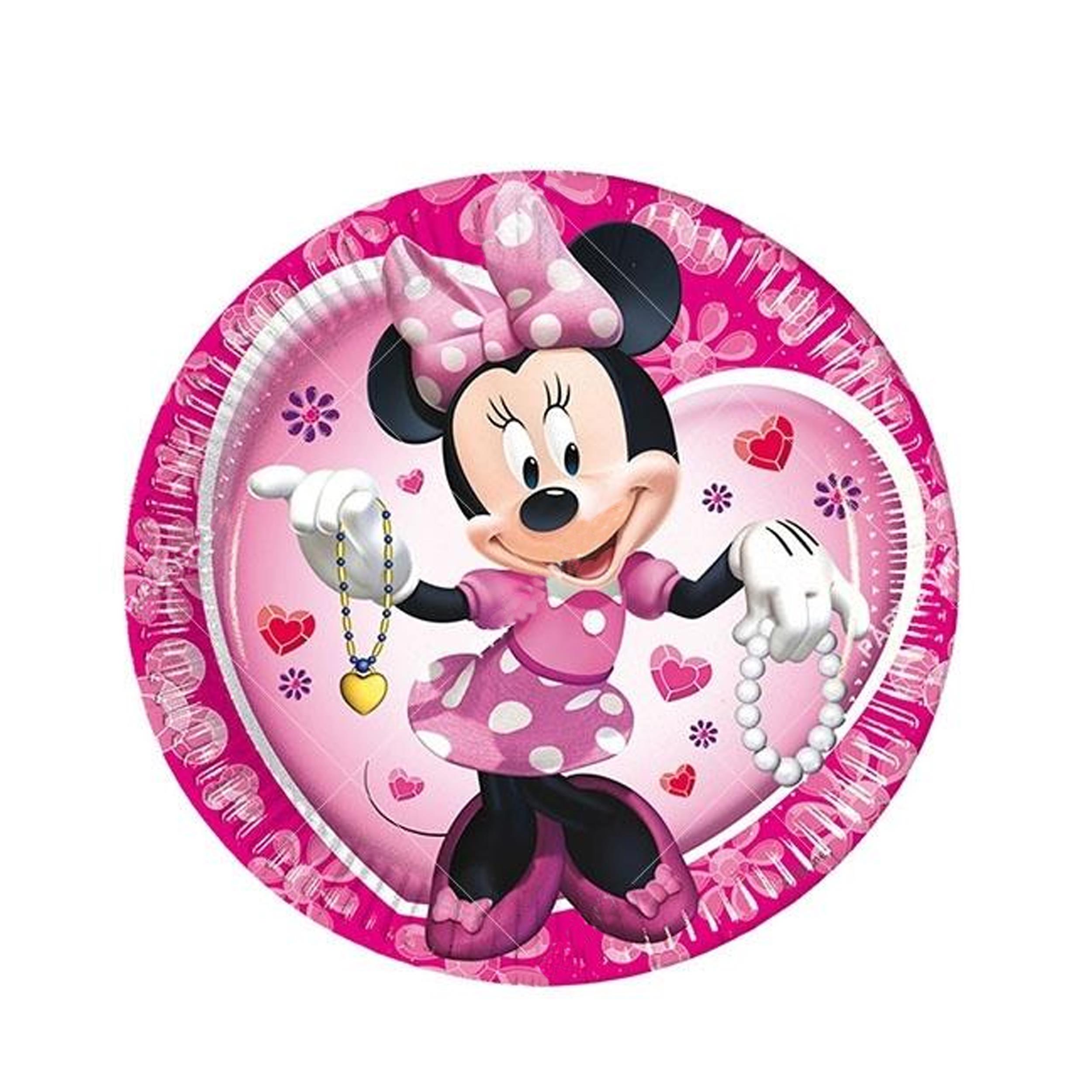 Minnie Mouse Temalı Tabak - 8 Adet