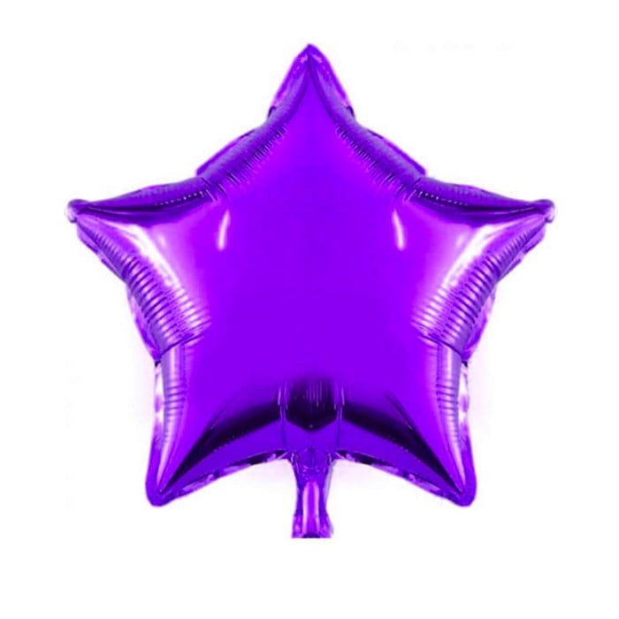 Mor Yıldız Folyo Balon - 40 cm