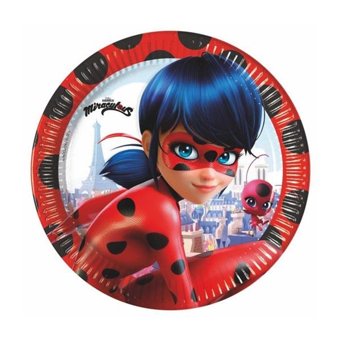 Mucize Uğur Böceği Tabak - 8 Adet - 23 cm