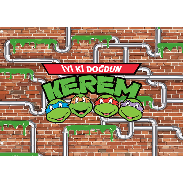 Ninja Turtles Kişiye Özel Afiş