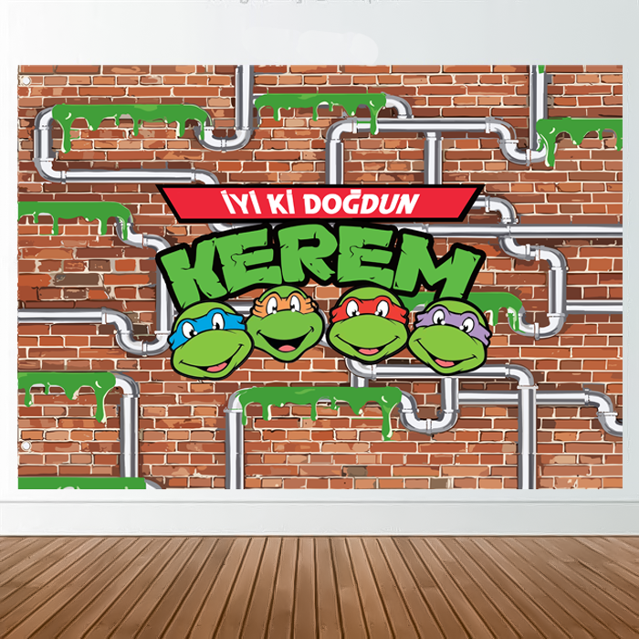 Ninja Turtles Kişiye Özel Afiş