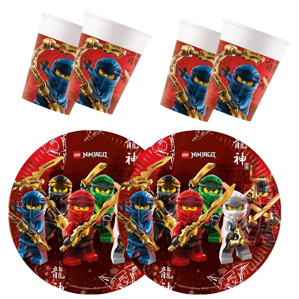 Ninjago Temalı Tabak Bardak Seti 8'li