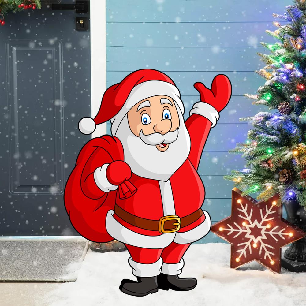 Noel Baba Ayaklı Pano 1 Metre