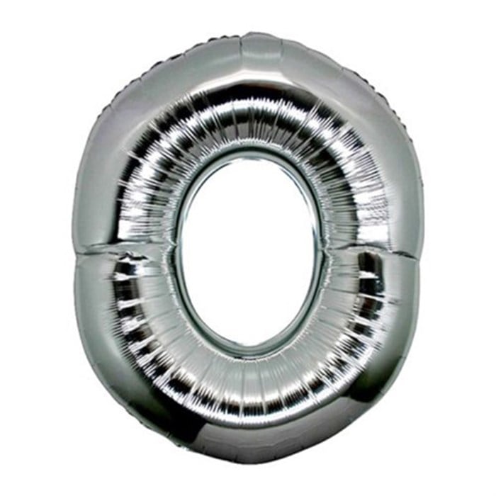 O Harfi Gümüş Folyo Balon 1 Metre