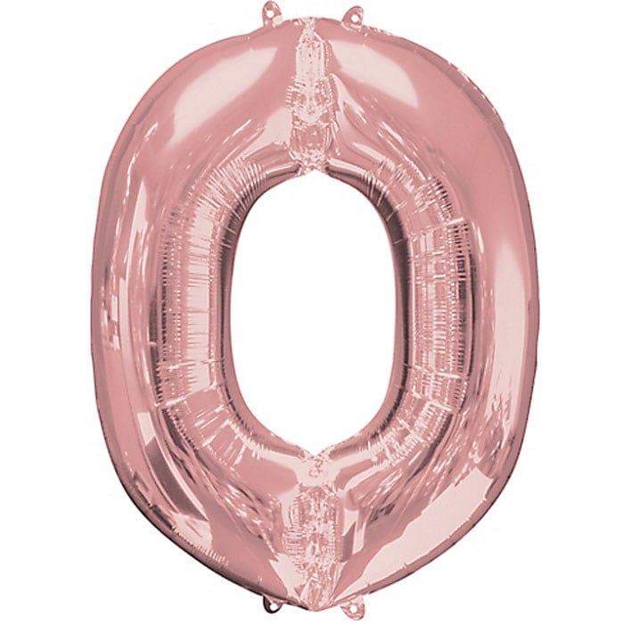 O Harfi Rose Gold Folyo Balon 1 Metre