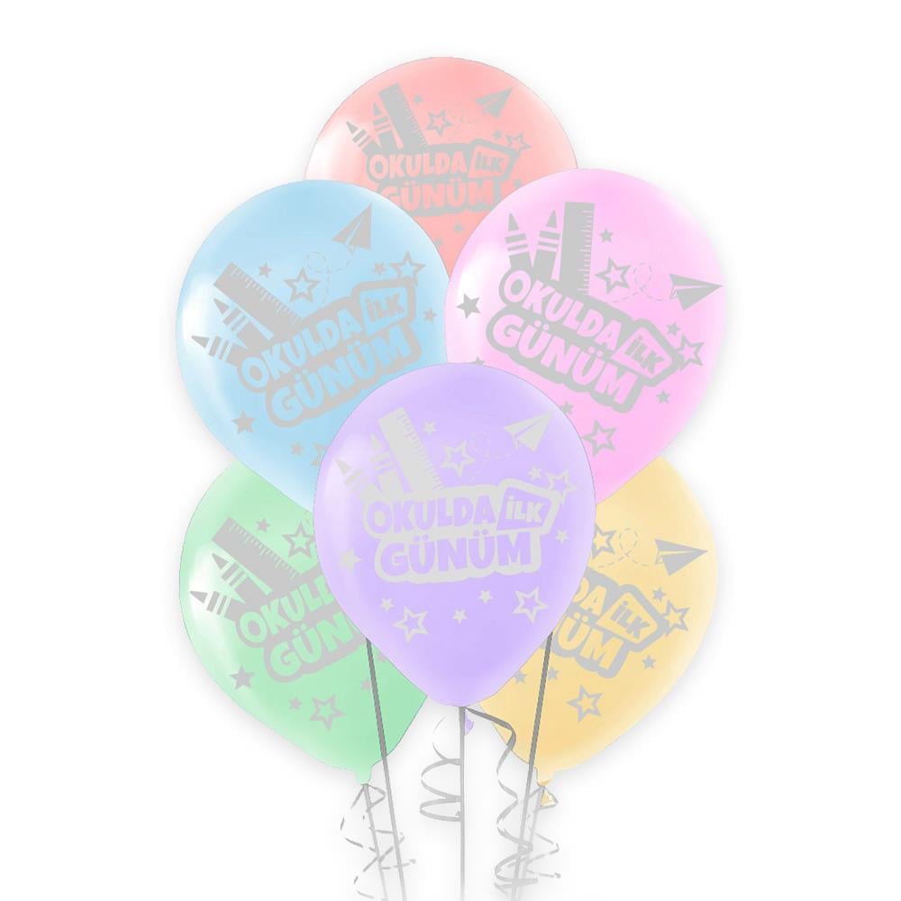 Okulda İlk Günüm Baskılı Balon 5 Adet
