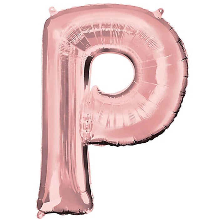 P Harfi Rose Gold Folyo Balon 1 Metre