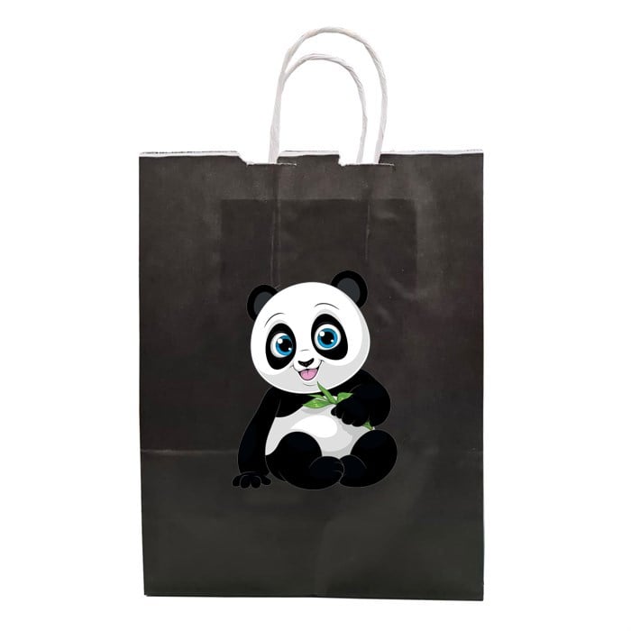 Panda Karton Hediye Çantası - 1 Adet