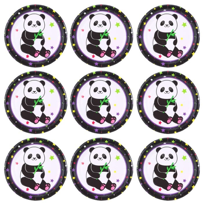 Panda Temalı Sticker 10 Adet - 5 cm
