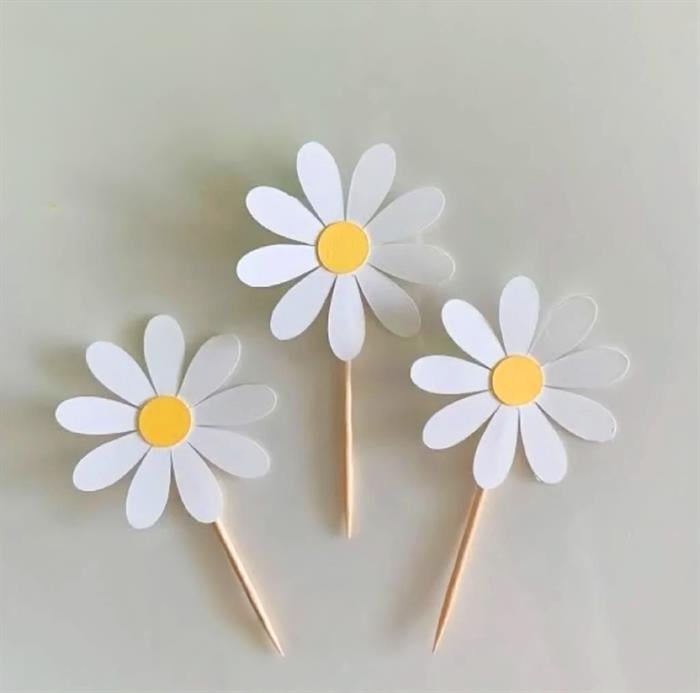 Papatya Temalı Kürdan 6'lı