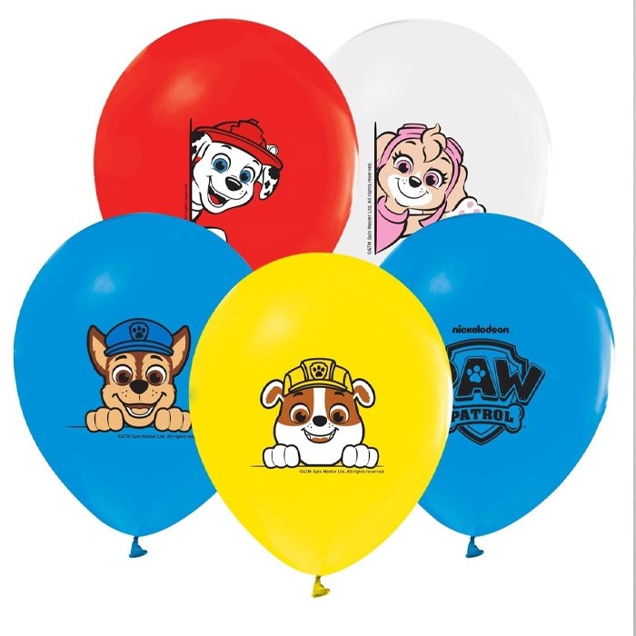 Paw Patrol Baskılı Lateks Balon - 5 Adet