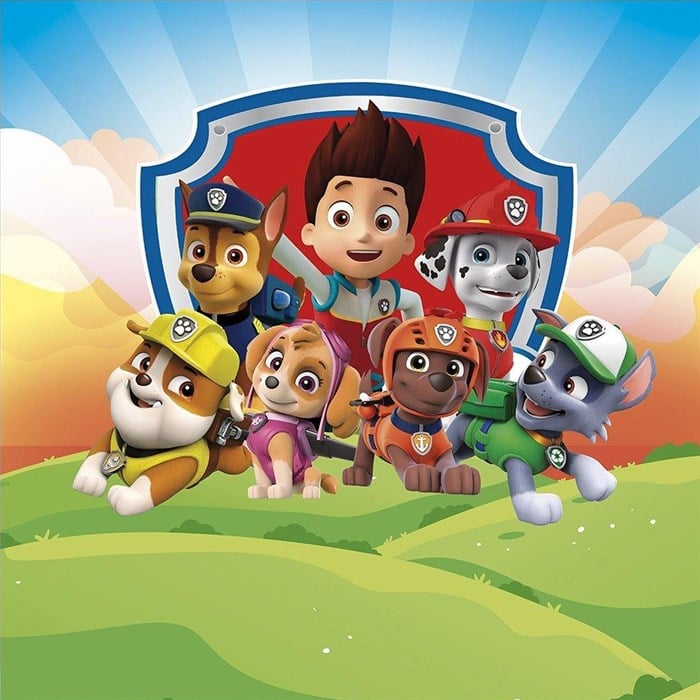 Paw Patrol Doğum Günü Kare Branda Afişi - 2 Boy Seçenekli
