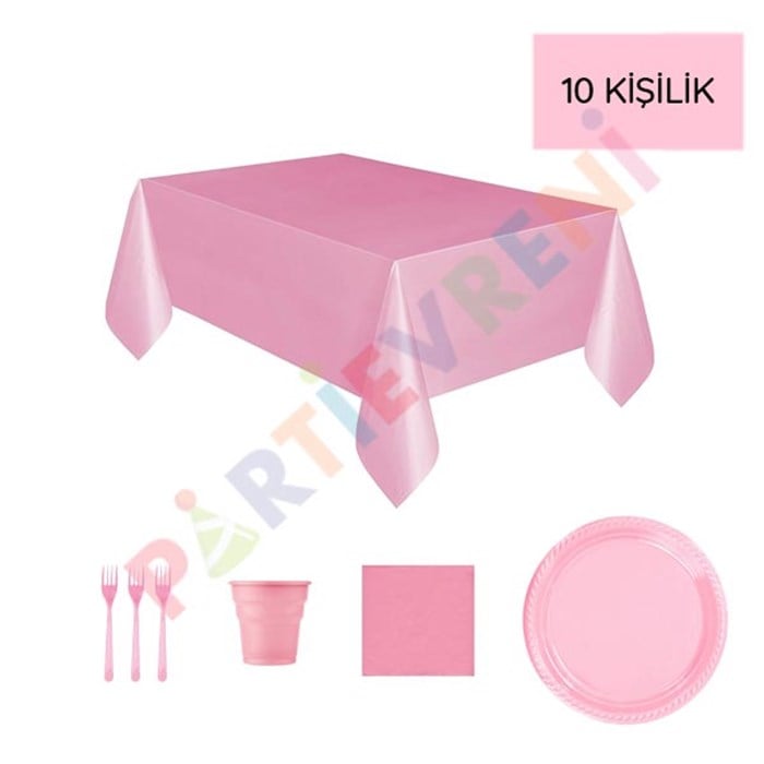 Pembe Kullan At Parti Seti - 10 Kişilik