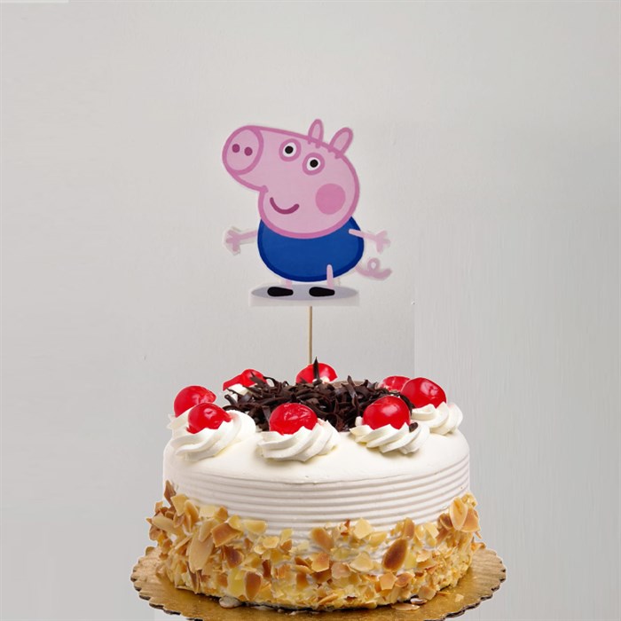 Peppa Pig Mavi Çubuklu Maket Süs