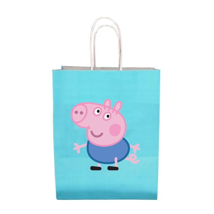 Peppa Pig Mavi Karton Hediye Çantası - 1 Adet