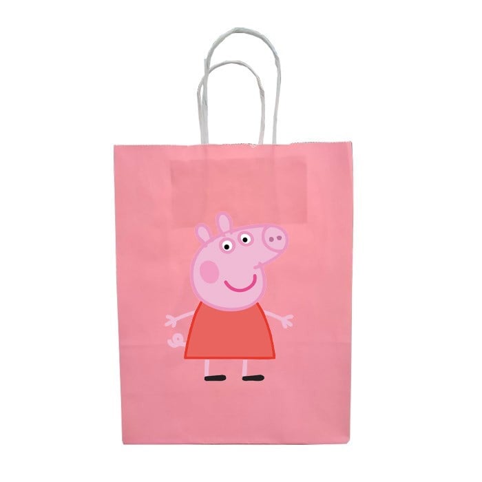 Peppa Pig Pembe Karton Hediye Çantası - 1 Adet
