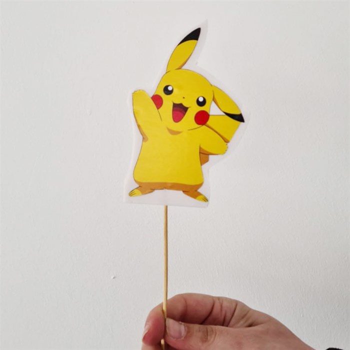 Pikachu Çubuklu Maket Süs