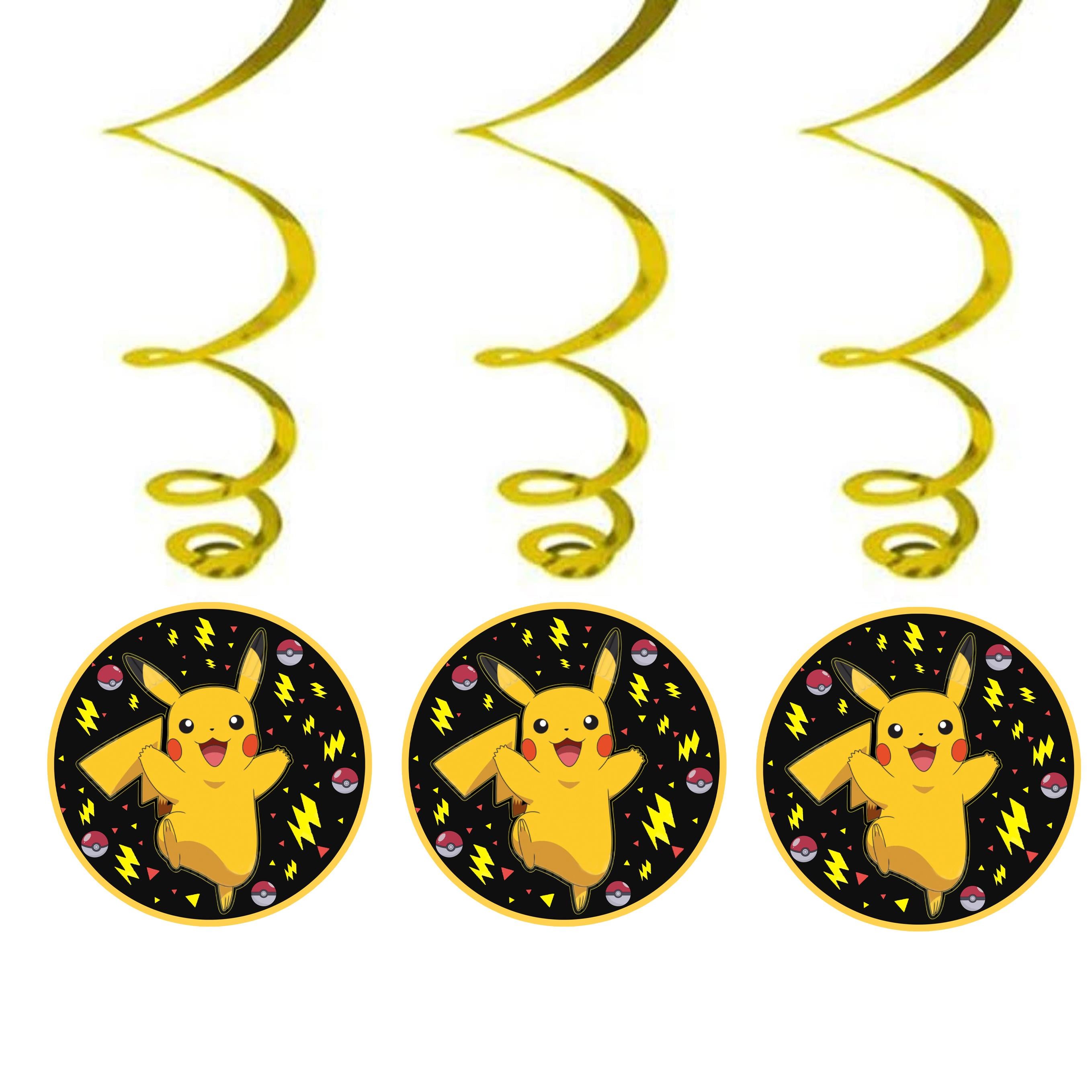 Pokemon Pikachu Sarkıt Asma İp Süs 3'lü