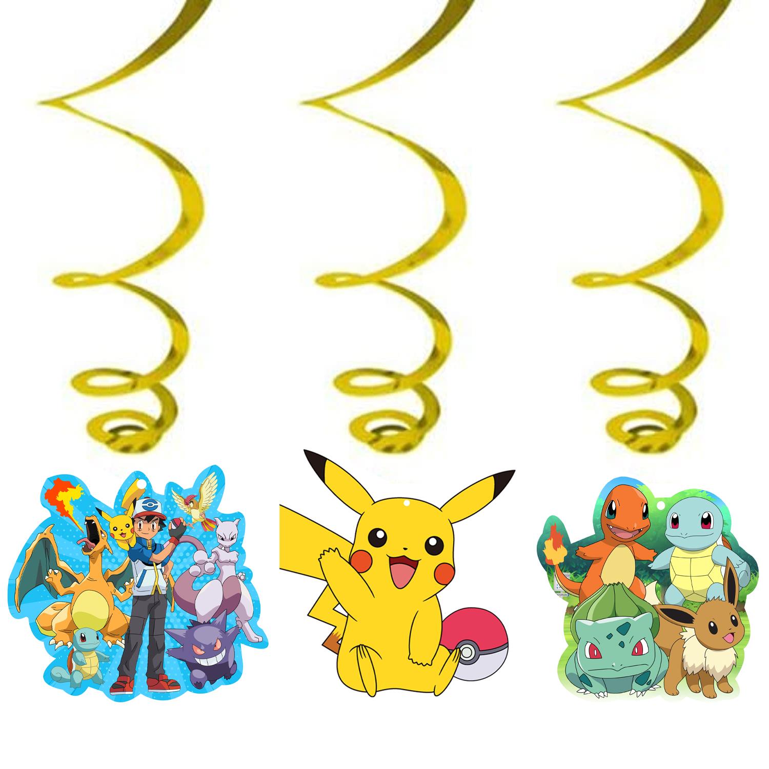 Pokemon Sarkıt Asma İp Süs 3'lü