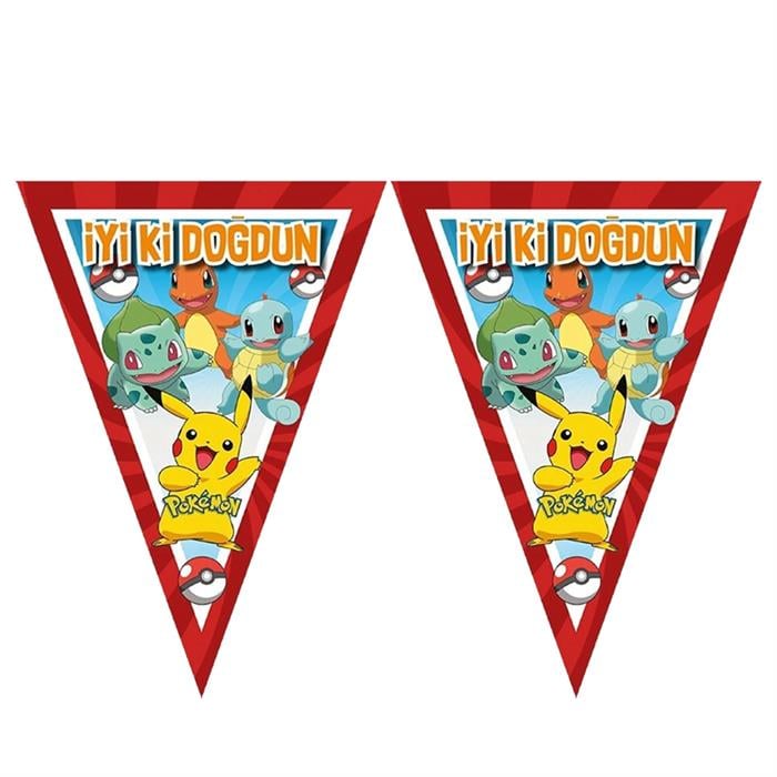 Pokemon Temalı İyi Ki Doğdun Flama Set