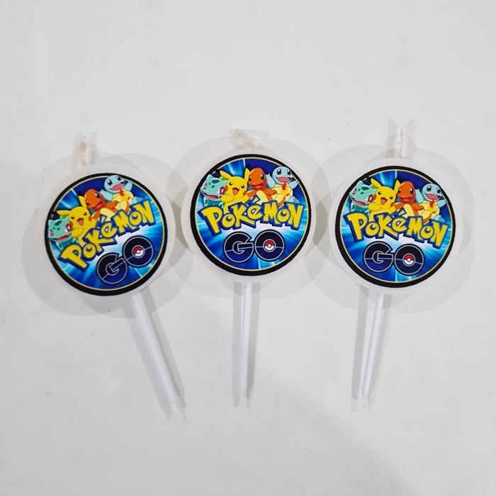 Pokemon Temalı Mum - 3 Adet