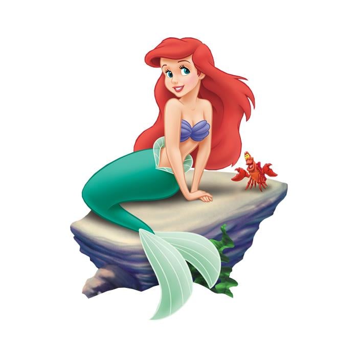Prenses Ariel Temalı Sticker 12 cm 1 adet