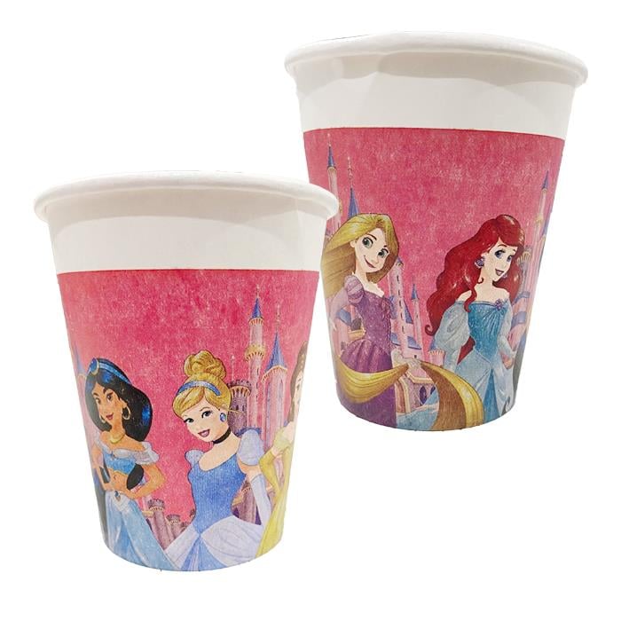 Prensesler Doğum Günü Temalı Karton Bardak 8'li