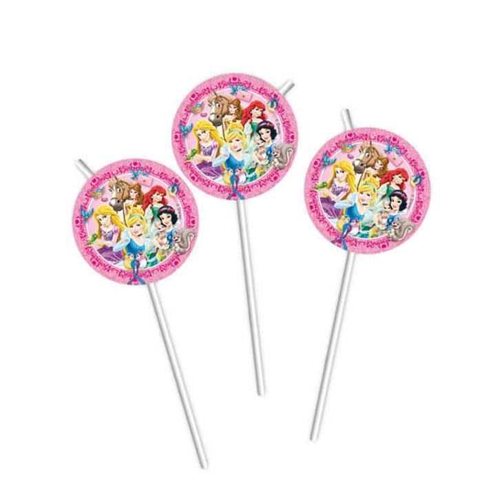 Prensesler Partisi Temalı Pipet 6 Adet