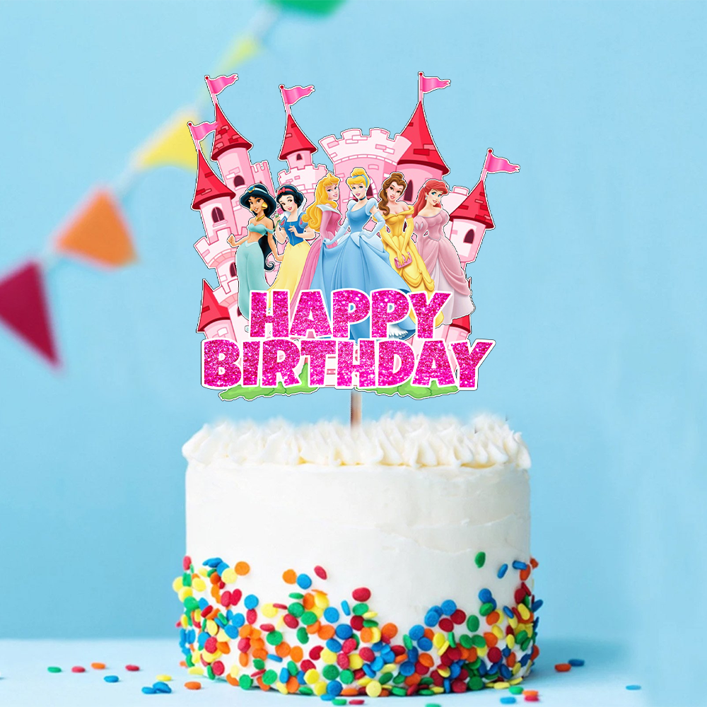 Prensesler Temalı 25cm Pasta Süsü