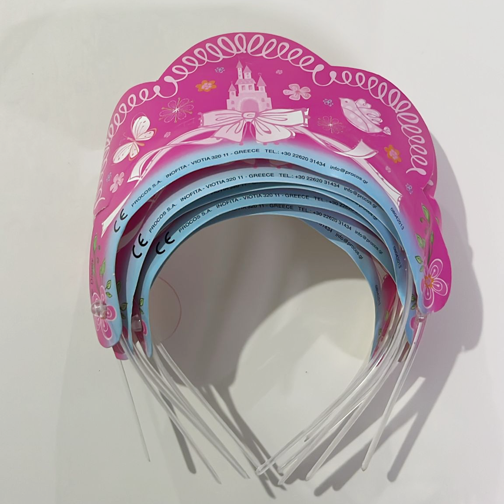 Prensesler Temalı Lisanslı Taç 6 Adet