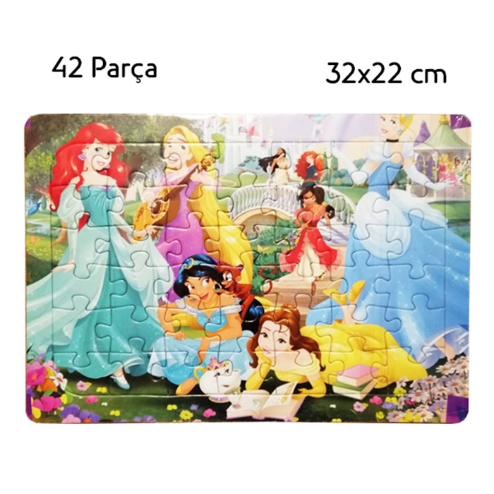 Prensesler Temalı Puzzle Yapboz - 42 Parça