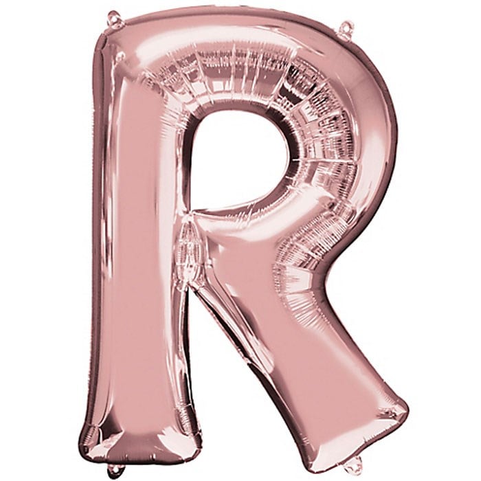 R Harfi Rose Gold Folyo Balon 1 Metre