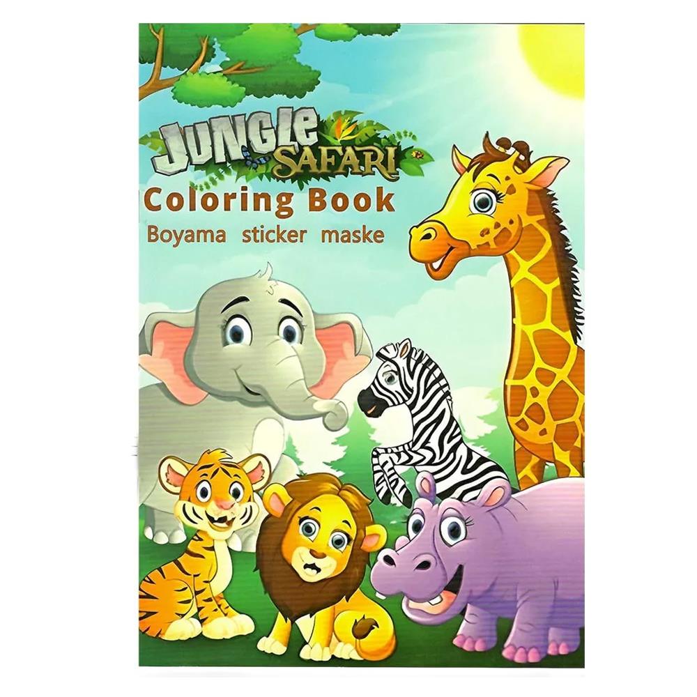 Safari Boyama Kitabı (Çıkartma+Maskeli)