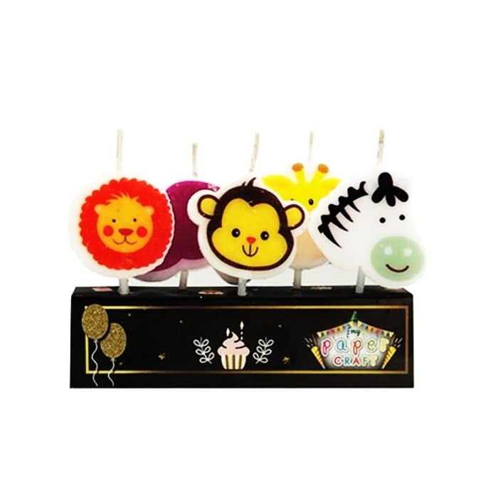 Safari Hayvanlar Temalı Pasta Mum