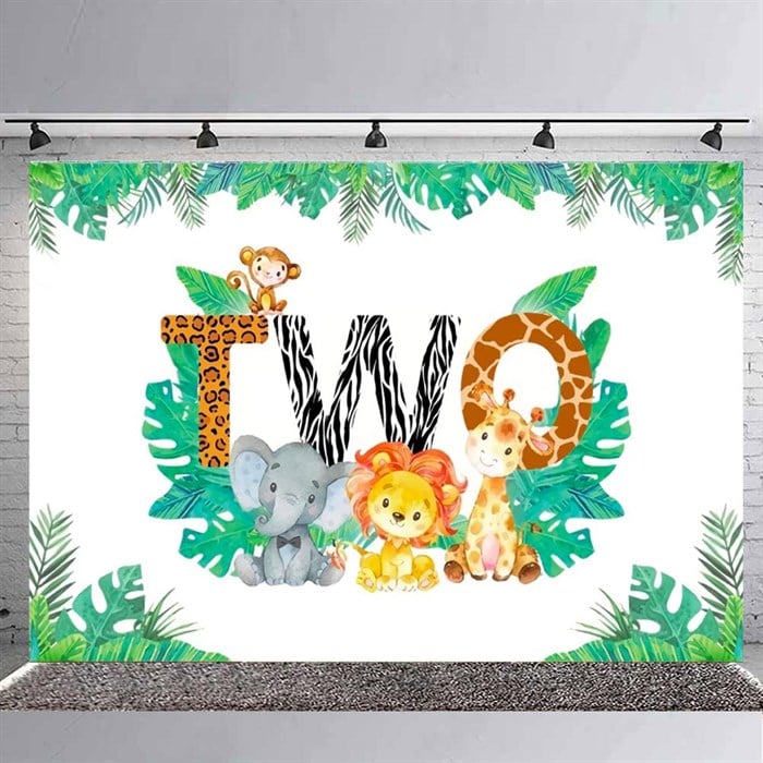 Safari TWO Doğum Günü Branda Afişi - 70 cm - 100 cm