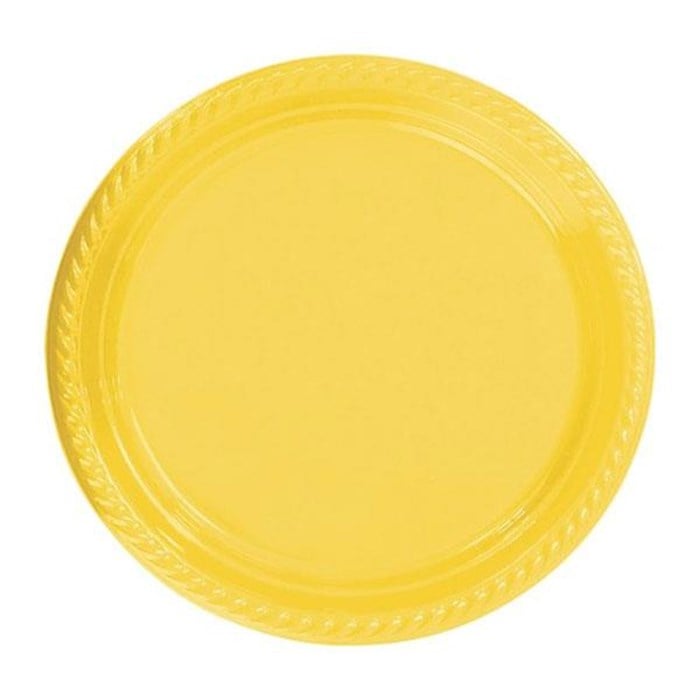 Sarı Plastik Tabak 10 Adet