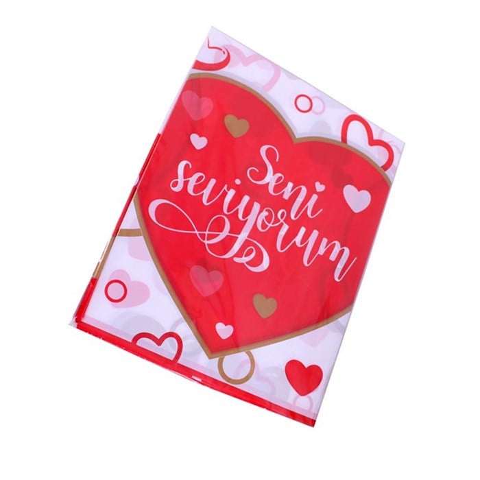 Seni Seviyorum Baskılı Masa Örtüsü 120x180 cm