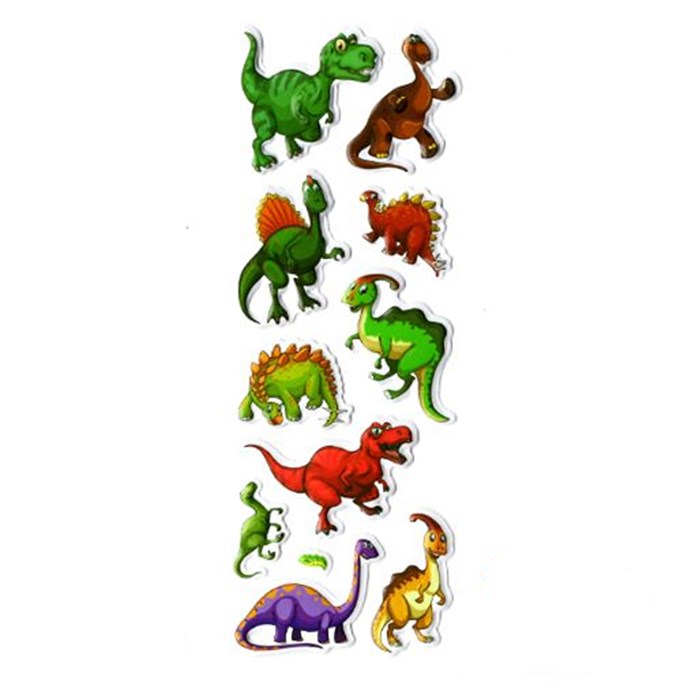 Sevimli Dinozorlar Kabartma Sticker Seti