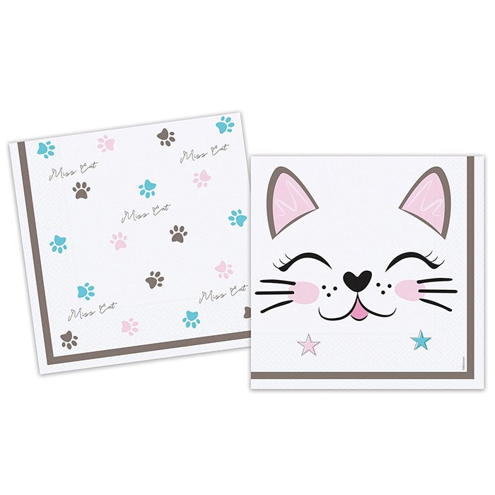 Sevimli Kediler Temalı Peçete 16 Adet