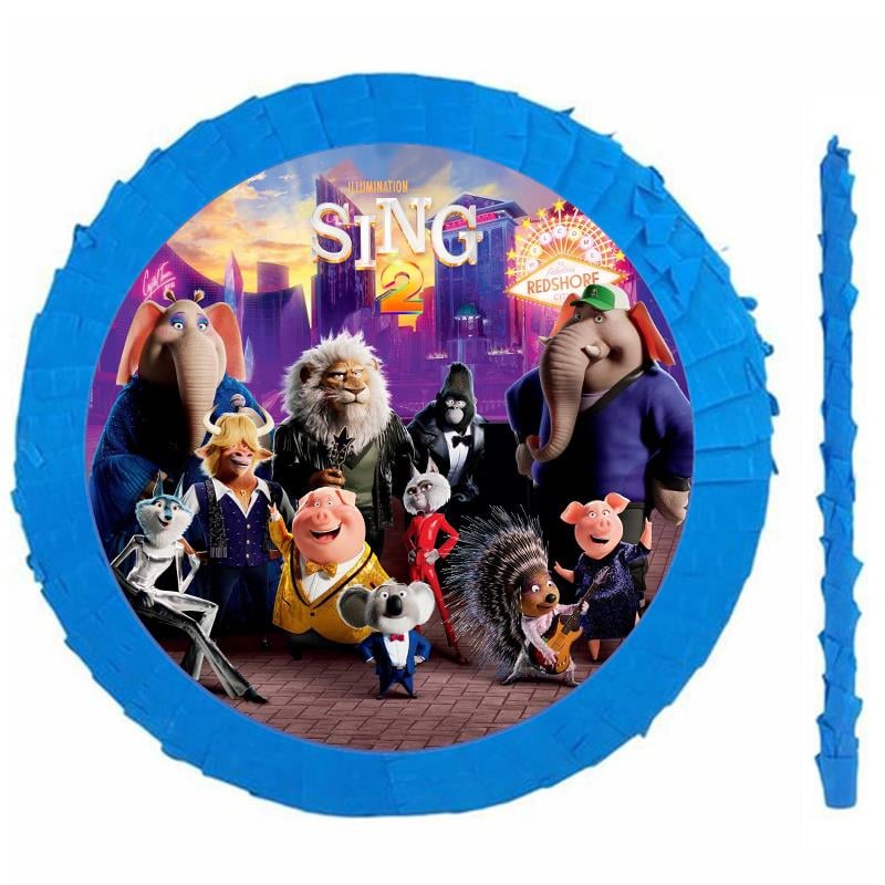 Sing 2 Temalı Mavi Pinyata