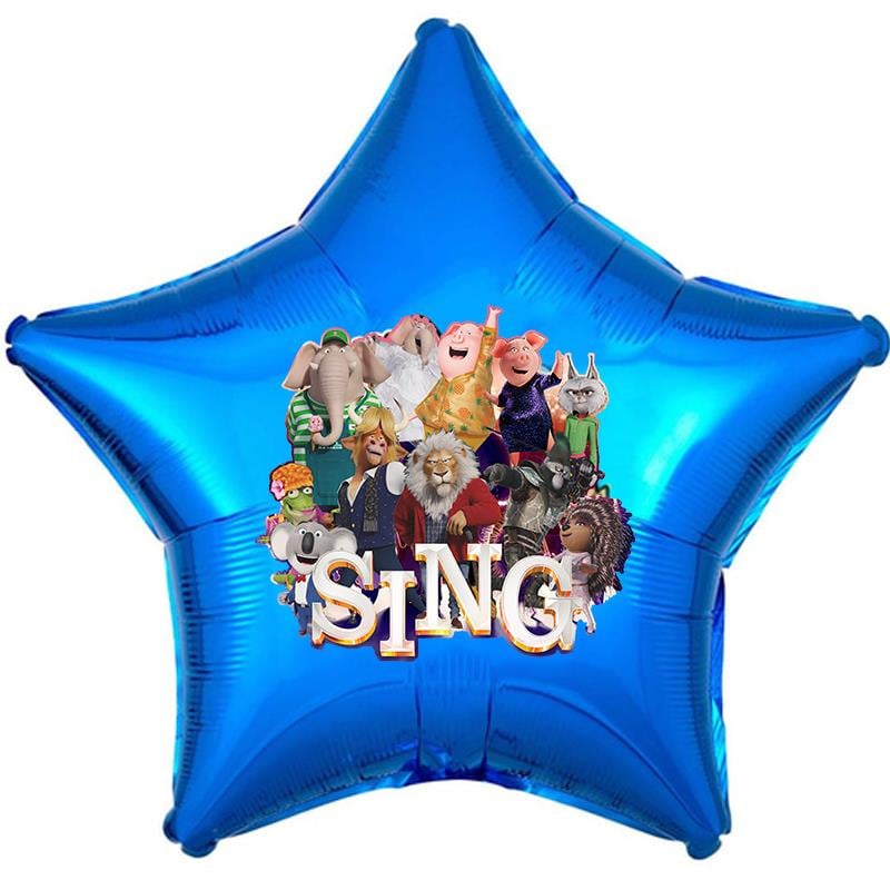 Sing 2 Temalı Mavi Yıldız Folyo