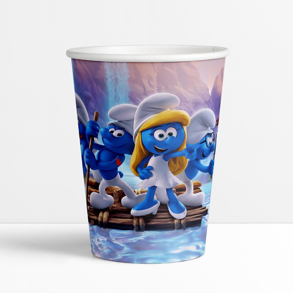 Şirinler Temalı Bardak 8 Adet