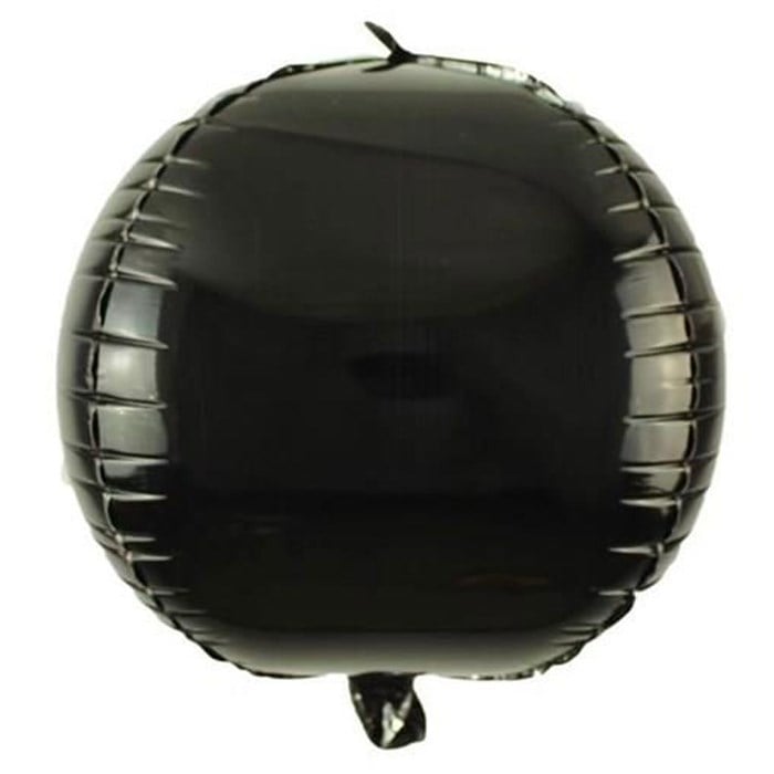 Siyah Küre Folyo Balon - 45 cm